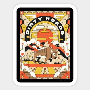 Vintage dh design Sticker